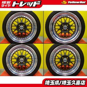 送料無料 中古セット WORK マイスター M1 6.5J +32/+37 4H100 ダンロップ Le MansV 195/45R16 タンク ルーミー ブーン シャコタン 埼玉