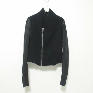 美品 Rick Owens リックオウエンス ジップアップ ショート丈 ジャケット ブルゾン 42 ブラック 041 ◆