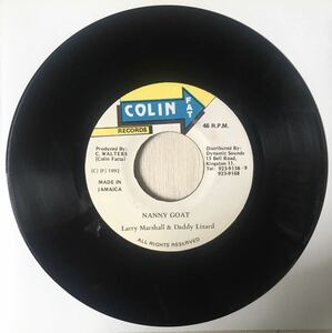 Larry Marshall & Daddy Lizard - Nanny Goat / Colin Fat Records Studio1 / Reggae Dancehall Foundation / 45rpm 7インチ