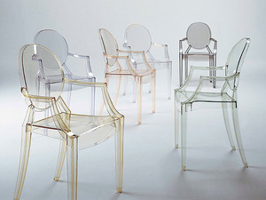 フィリップ・スタルク名作!!Kartell LOUIS GHOST/ カルテル ルイゴースト定価約6.3万円 アームチェア イタリア製デザイナーズチェア