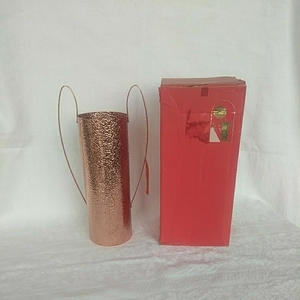 C197 花器　銅製　中古　花瓶　フラワーベース　おとし付属(ガラス製)　