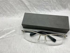 ■展示品【JAPONISM ジャポニズム アイウェア 眼鏡 メガネ 56□16-122 JP-026 (03) Silver プロジェクション 専用ケース付き】SH-17502