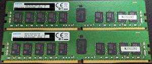 日立 HITACHI HA8000 MJ7032R2 SAMSUNG DDR4-2400 PC4-19200 16GB 2枚セット 32GB 1Rx4 Registered DIMM ECC