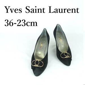 MK1390*Yves Saint Laurent*イブサンローラン*レディースパンプス*36-23cm*黒*