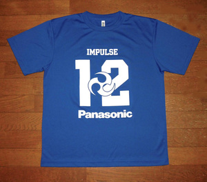 Xリーグ Panasonic IMPULSE #12 パナソニック インパルス Tシャツ WE ARE ONE 半袖 吸汗速乾 ドライ サポーター BL L 未使用品/アメフト