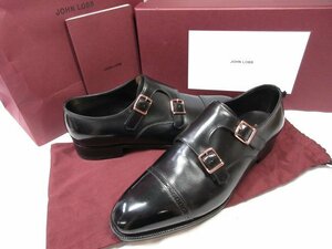 HH2023年購入 未使用品【ジョンロブ JOHN LOBB】フィリップ2 ダブルバックル Wモンクストラップシューズ 靴(メンズ)6.5E7000 黒●18HT2271