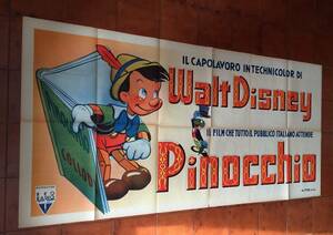 Disney　ディズニー　ピノキオ　ポスター　限定　レア　入手困難　希少　ジミニークリケット