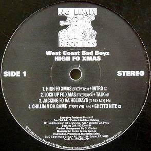 【G-RAP】WEST COAST BAD BOYZ / HIGH FO XMAS / 名盤