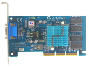 GIGABYTE製 GA-622-32 AGP グラフィックカード Rev1.0 / nVidia RIVA TNT2 M64 32MB / ジャンク品 動作未確認