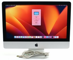 【1円スタート】Apple iMac 21.5インチ 2017 Core i5-7360U 2.3GHz 8GB 1TB(HDD) フルHD 1920x1080ドット macOS Ventura