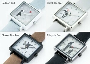 未使用　バンクシー アート 腕時計　４点セット　BRANDALISED　まとめ　お買い得　banksy　クオーツ　アナログ　新品