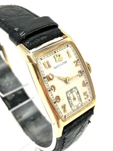 【え沖】 ☆ ハミルトン スタンレー STANLEY DAHL 14KGOLD K14 イエローゴールド HAMILTON 1951年 ヴィンテージ 腕時計 MDZ01MNB85