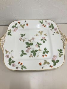 Wedgwood ウェッジウッド ワイルド ストロベリー 大皿 プレートバタープレート 洋食器 食器 寸法:直径24cm 美品