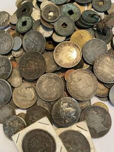 【1円スタート】日本　外国　古銭　雑銭　おまとめ　大型貨幣　コイン　ヨーロッパ　中国　大量　身辺整理品