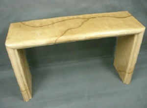 Karl Springer style Goatskin console table