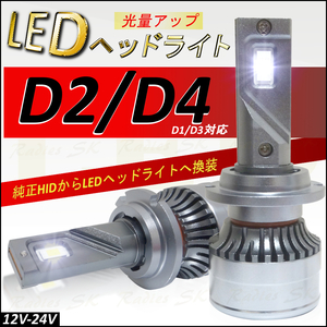 12V HID LEDヘッドライト D2 D4 D2S D2R D2C D4S D4R D4C デリカ ステップワゴン バルブ 24V 車検対応 12000LM 1年保証