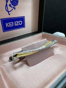 KENZO ネクタイピン タイピン シルバー ゴールドカラー ケース付 メンズアクセサリー 現状品
