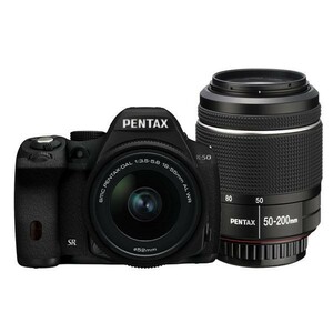 中古 １年保証 美品 PENTAX K-50 DAL 18-55mm WR DAL 50-200mm WR ブラック