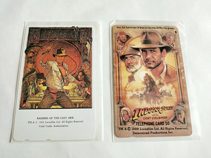 インディジョーンズ レイダース 最後の聖戦 テレホンカード テレカ ジョージルーカス展 Indiana Jones Raiders