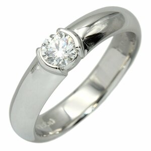 ★D2460 仕上済!! ティファニー 9号 PT950 プラチナ ドッツ ソリティア 0.26ct ダイヤ リング Tiffany&Co. レディース★