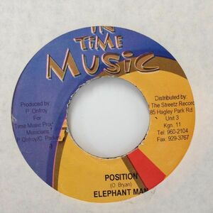 EPレコード　ELEPHANT MAN / POSITION (WROUGHT IRON)