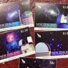 52527セール現品限り　外国切手未使用　ニュージーランド発行天文台5種揃