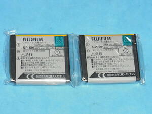 FUJI FILM 未使用品 純正バッテリー NP-50 ２個 管理707