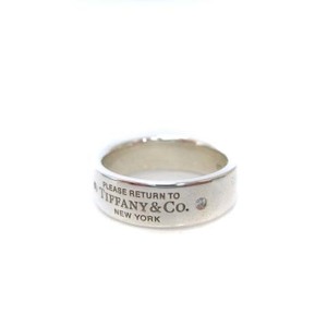 ティファニー TIFFANY & CO. リターントゥ ナロー リング 指輪 Ag925 2Pダイヤ シルバーカラー 11号 総重量5.1g アクセサリー ■GY18 レデ