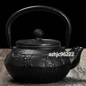高級感満載 茶壺 手作り 鉄壺 煮茶壷 急須 常滑焼 茶壷 茶器 茶道具 砂鉄 提梁壷 鉄 やかんを沸かす お茶の道具 容量：0.3L