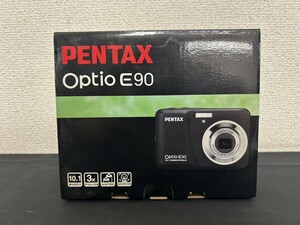 A3　PENTAX　ペンタックス　Optio E90　ブラックカラー　コンパクトデジタルカメラ　元箱付　付属品多数　現状品