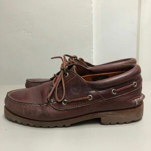 Timberland ティンバーランド 革靴 デッキシューズ 赤茶 メンズ シューズ スリッポン 靴 10 M 50009 51 36 196094 ② 