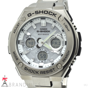 カシオ G-SHOCK 腕時計 メンズ G-STEEL ソーラー電波 SS ホワイト文字盤 GST-W110D-7AJF CASIO 未使用新品