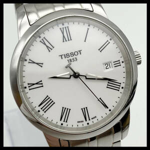 1円 稼働品 TISSOT 1853 Classic Dream JUNGFRAUBAHN ティソ クラシック ドリーム ユングフラウ メンズ クォーツ 腕時計 白文字盤 IR6207