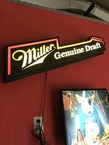 希少　ビンテージ　Miller Genuine Draft 1989年製　アメリカ製　大型　ネオン　照明　ミラー　ビール　USA ジェネラルエレクトリック