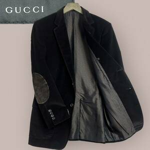 美品☆人気デザイン☆GUCCI トムフォード期 テーラードジャケット GG柄 グッチ TOM FORD コーデュロイ ダークブラウン インターロッキング