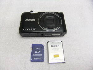 2016年発売 ニコン NIKON COOLPIX A300 2005万画素 光学8倍ズーム SD2GB付 動作確認済 わけあり