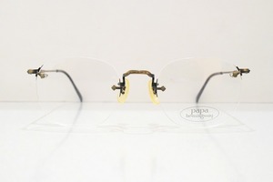 papa hemingway（パパヘミングウェイ）17-0108 col.3ヴィンテージメガネフレーム新品めがね眼鏡サングラスふちなし彫金