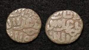 北インド デリー・スルタン朝 2 Gani銀銅合金貨（1296-1316年）アラー・ウッディーン・ハルジー時代[E1301]コイン