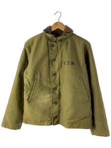 US.NAVY◆デッキジャケット/40/コットン/KHK/NXsx 72963