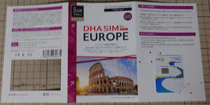 [未使用]DHA SIM EUROPE(5GB/10days)ヨーロッパ プリペイドSIM 開通使用期限24.6.30