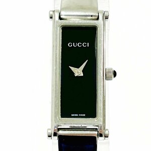 【1円スタート】GUCCI グッチ 1500L SS ブラック文字盤 クオーツ レディース腕時計 266568