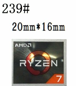 239# 【AMD RYZEN 7】エンブレムシール　■20*16㎜■ 条件付き送料無料