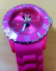 ディズニー ★ミニーマウスのレディス腕時計★電池入り★動作確認済