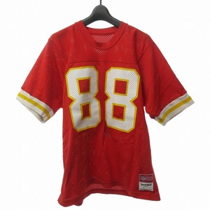 サンドニット sand-knit ゲームシャツ ジャージ NFL カンザスシティ・チーフス アメフト フットボール 背番号 88 メッシュ レッド 赤 L