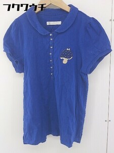 ◇ franche lippee フランシュリッペ 半袖 ポロシャツ サイズM ブルー レディース