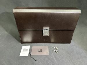 【S3-13】dunhill ダンヒル セカンドバッグ クラッチバッグ LT9010A 鍵2個付 未使用保管品