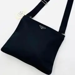 逸品✨大人気 PRADA プラダ 三角ロゴ ショルダーバッグ ブラック ナイロン