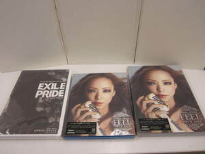 安室奈美恵　DVD＆BD　「FEEL TOUR　2013」、EXILE　DVD　「PRIDE2　※未開封品」　３点おまとめ　現状品