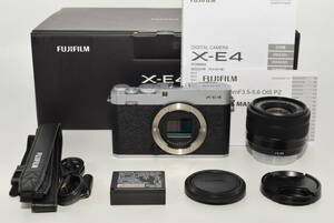 【極上品】 富士フイルム ミラーレスデジタルカメラ FUJIFILM X-E4 レンズキット シルバー (XC15-45) F X-E4LK-1545-S　#6256