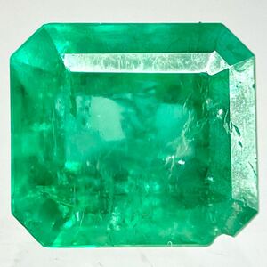 ●天然エメラルド1.39ct●a約7.0×6.3mmソーティング付 ルース 裸石 宝石 ジュエリーjewerly emerald EA8/EB1